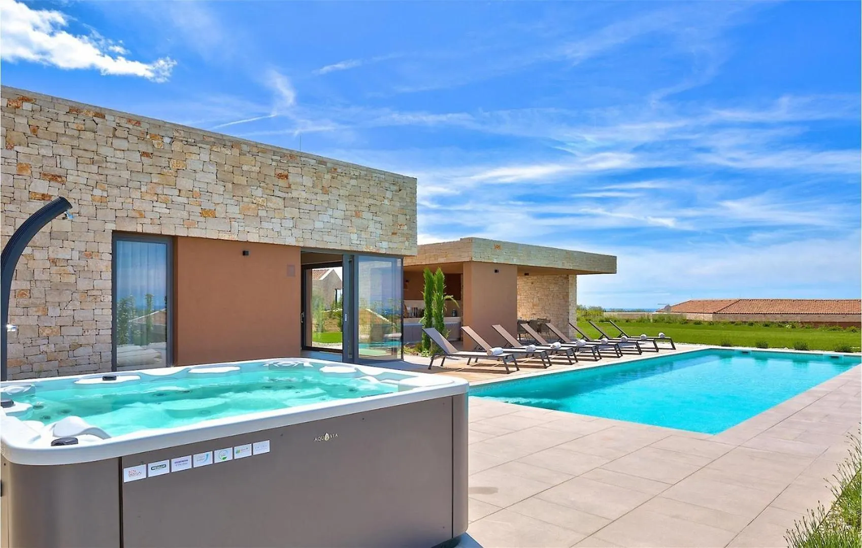 Luxury Villa Vigneto Heated Pool Jacuzzi 브르토니글라 크로아티아